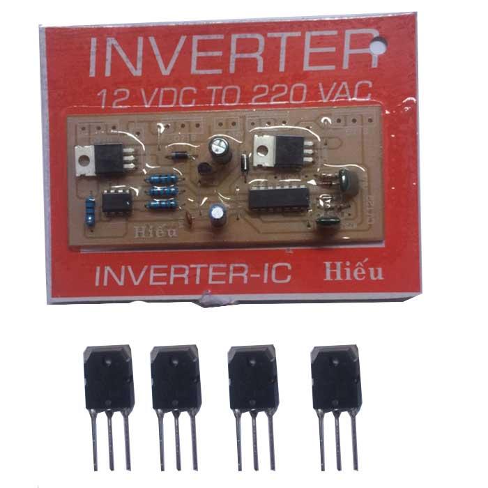 Mạch Tăng Áp Inverter 12VDC To 220VAC Hiếu ( Đã Gồm 04 Sò D718)