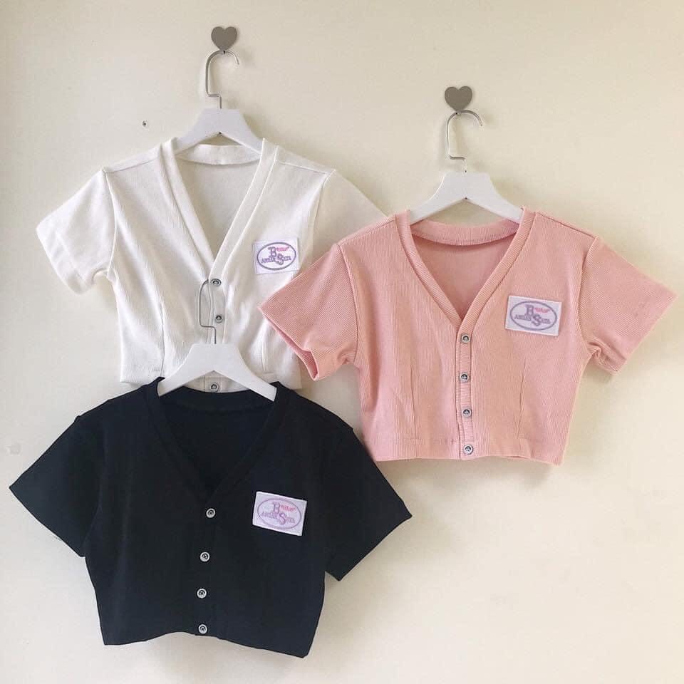 Áo croptop nút hình thêu, phụng hoàng