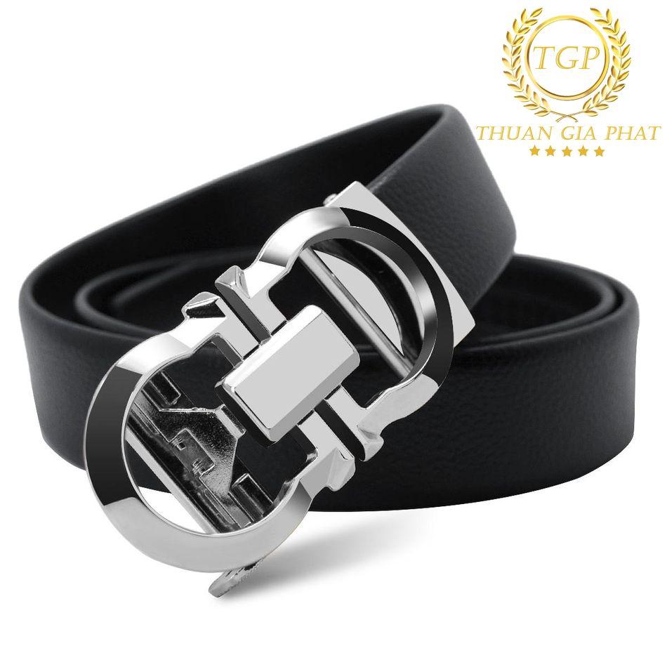 Thắt lưng da nam, dây nịt nam đẹp, mặt chữ A thời trang sang trọng
