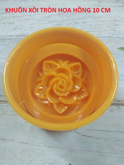 [HCM]KHUÔN XÔI TRÒN HÌNH HOA HỒNG 10 CM