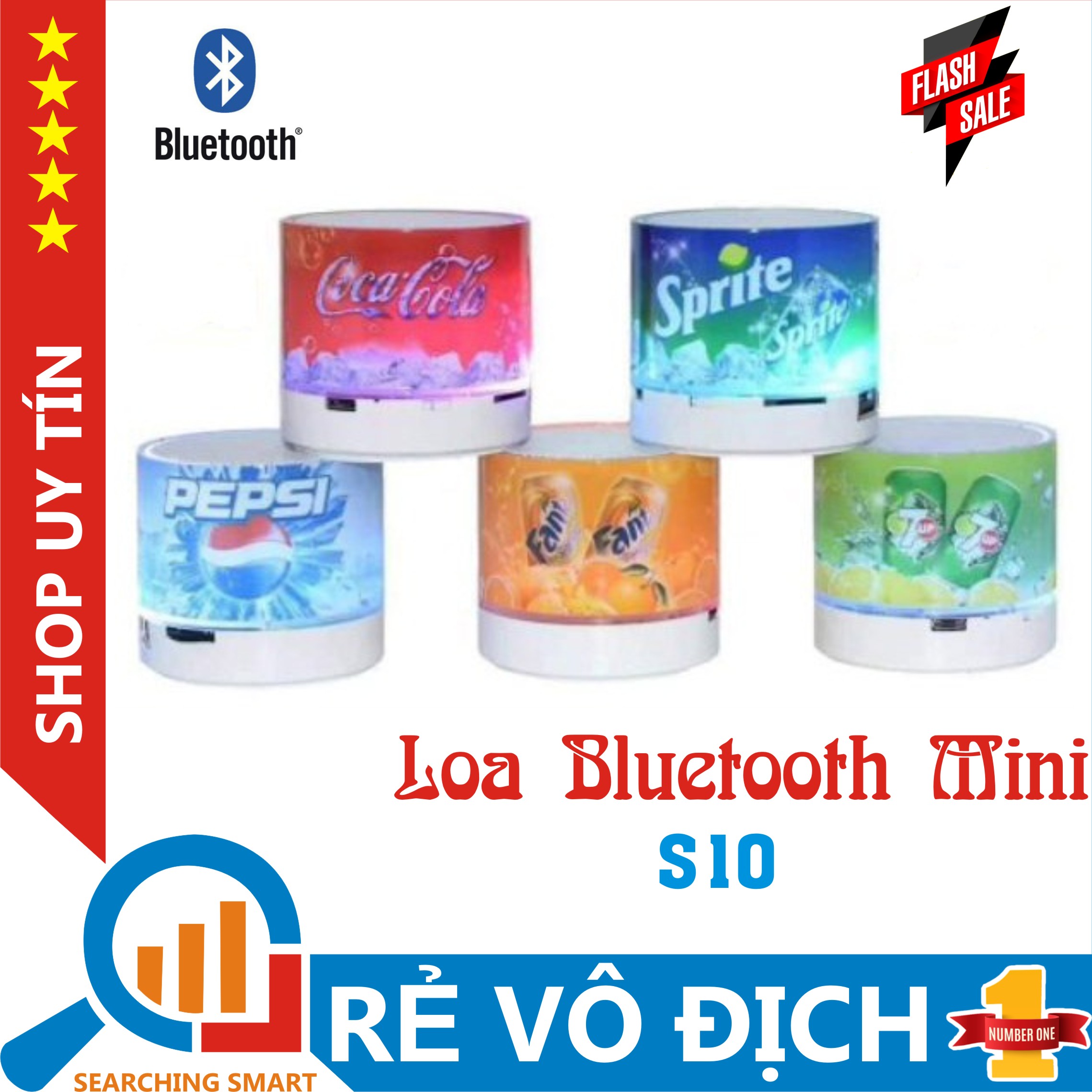 Loa bluetooth mini Gloway S10 - Sắc màu mùa hạ - Bảo hành 3 tháng