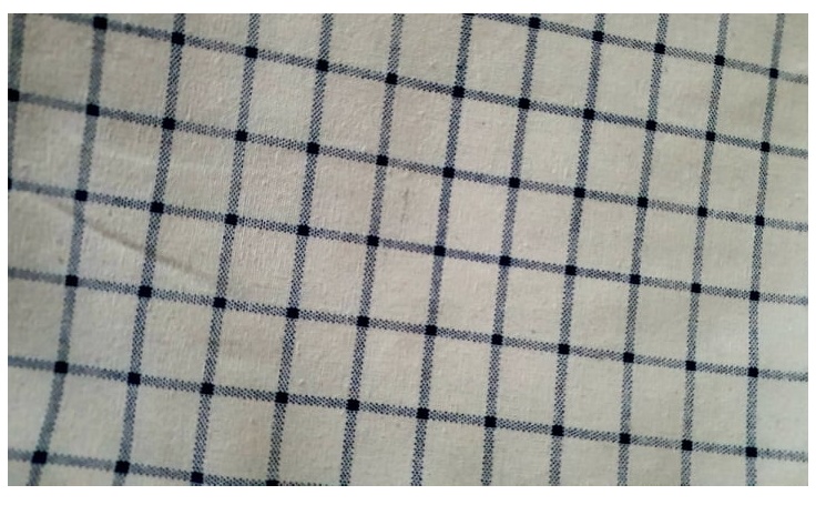 [HCM]Vải canvas vải bố mẫu caro trắng viền mờ