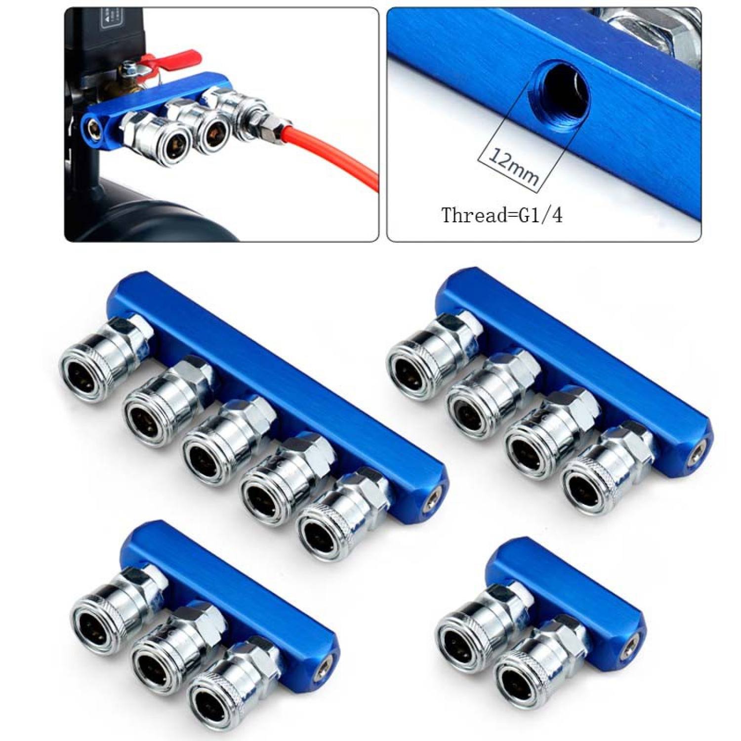 Đầu nối nén khí 1/4 tháo lắp nhanh đa năng