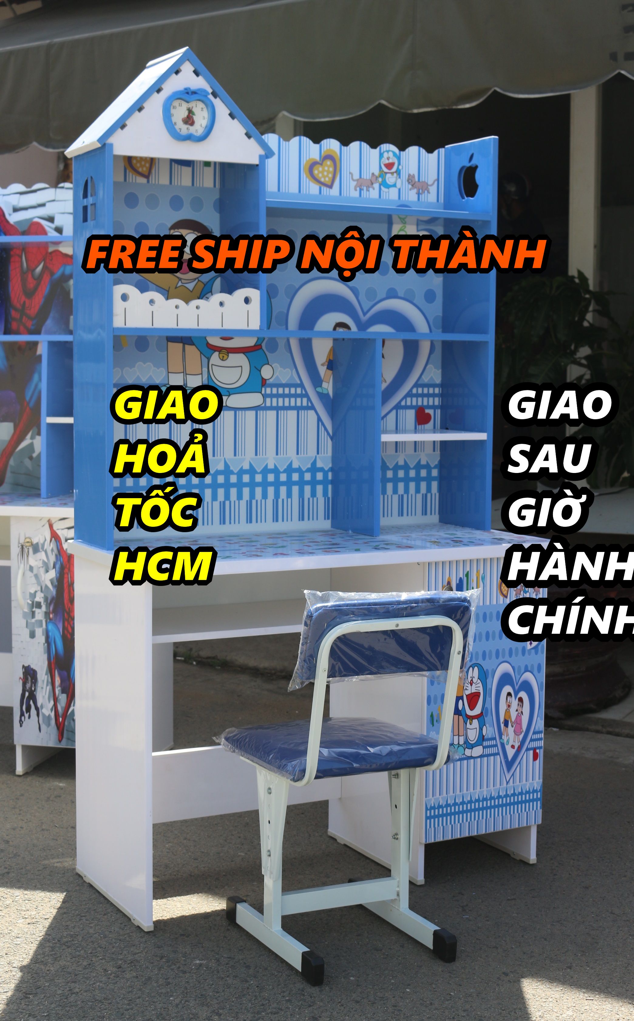 Bàn học sinh nhựa đài loan 3d kèm ghế