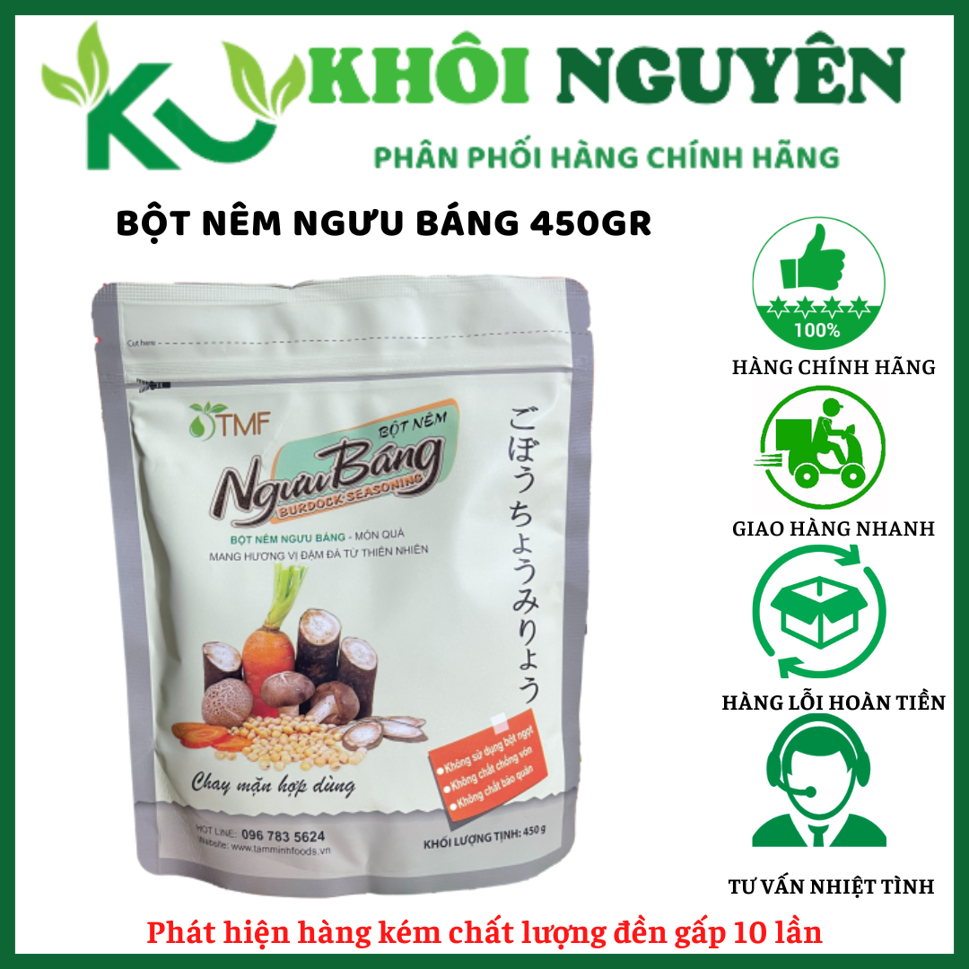 Bột nêm chay ngưu báng Tâm Minh Foods gói 450g