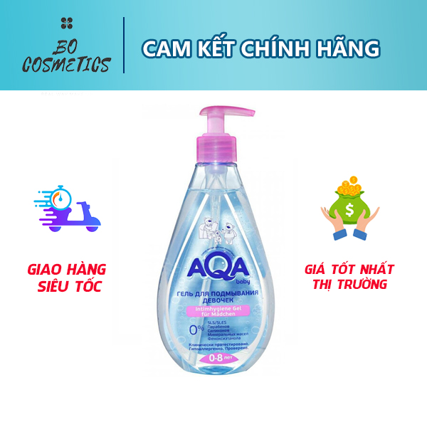 Dung dịch vệ sinh kháng khuẩn AQA cho bé Gái dành cho bé từ 0-8 tuổi