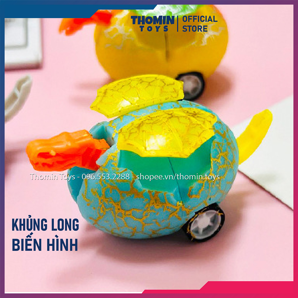 Trứng khủng long biến hình xe chạy cót khủng long đồ chơi cho bé xe ô tô khủng long nhiều mẫu cực đẹp