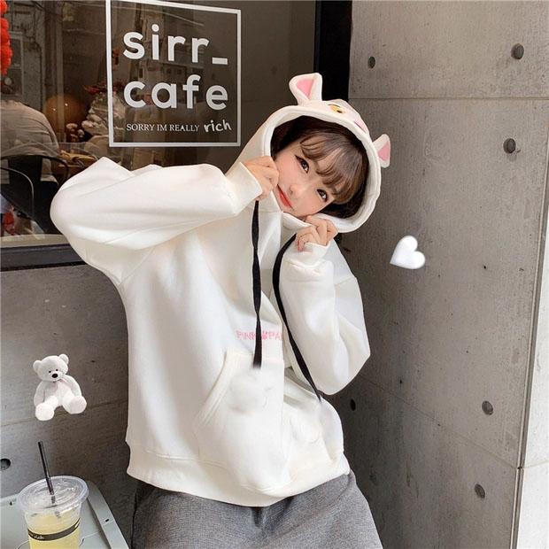 [HCM]ÁO KHOÁC HOODIE ÁO KHOÁC HOODIE NỮ  ÁO HOODIE ÁO CADIGAN CHUI HOẠT HÌNH BÁO DỄ THƯƠNG CỰC XINH LUNG LINH BL