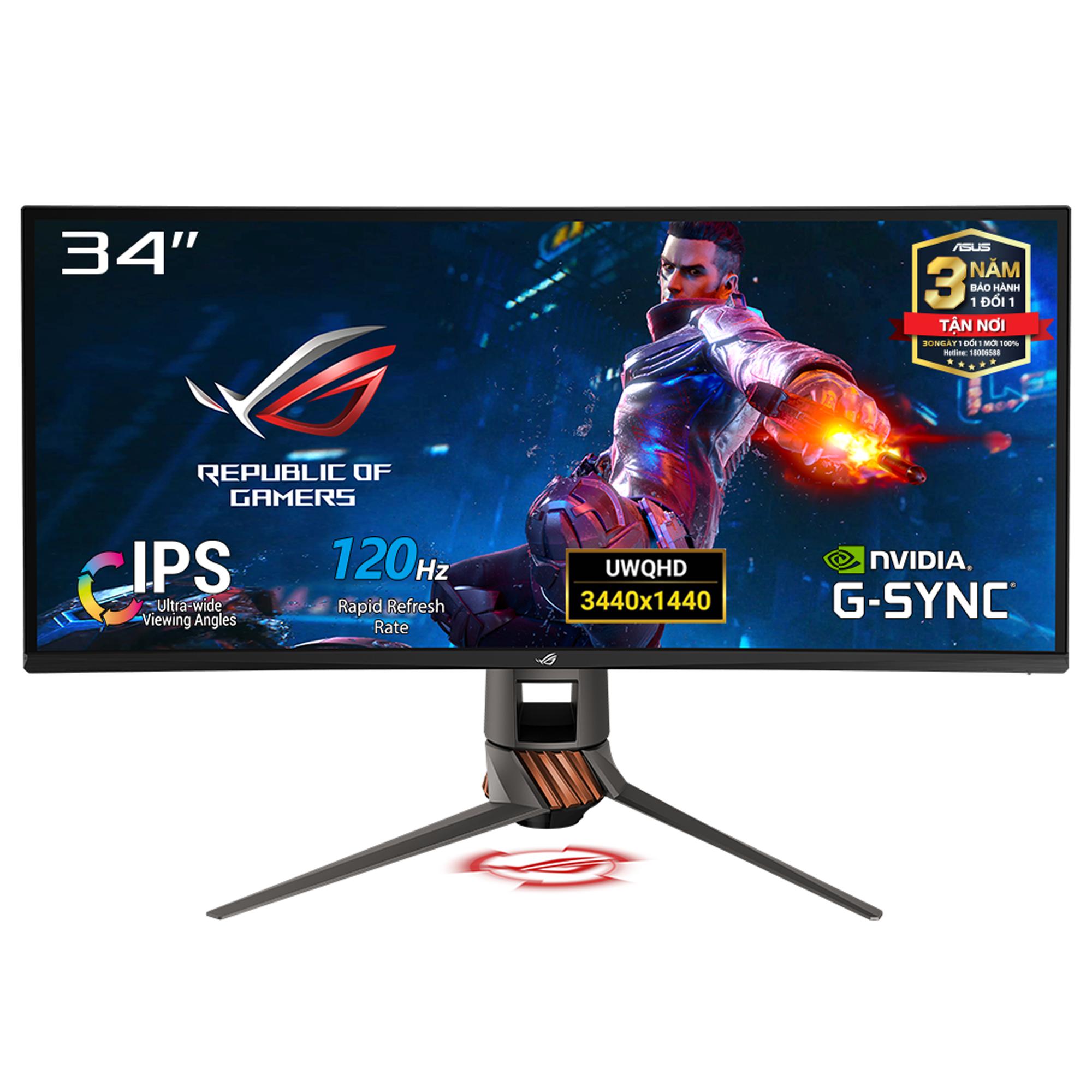 Màn hình game cong asus rog swift pg349q – 34 inch qhd tần số quét 120hz g-sync ips - asus pg series rog swift pg349q monitor