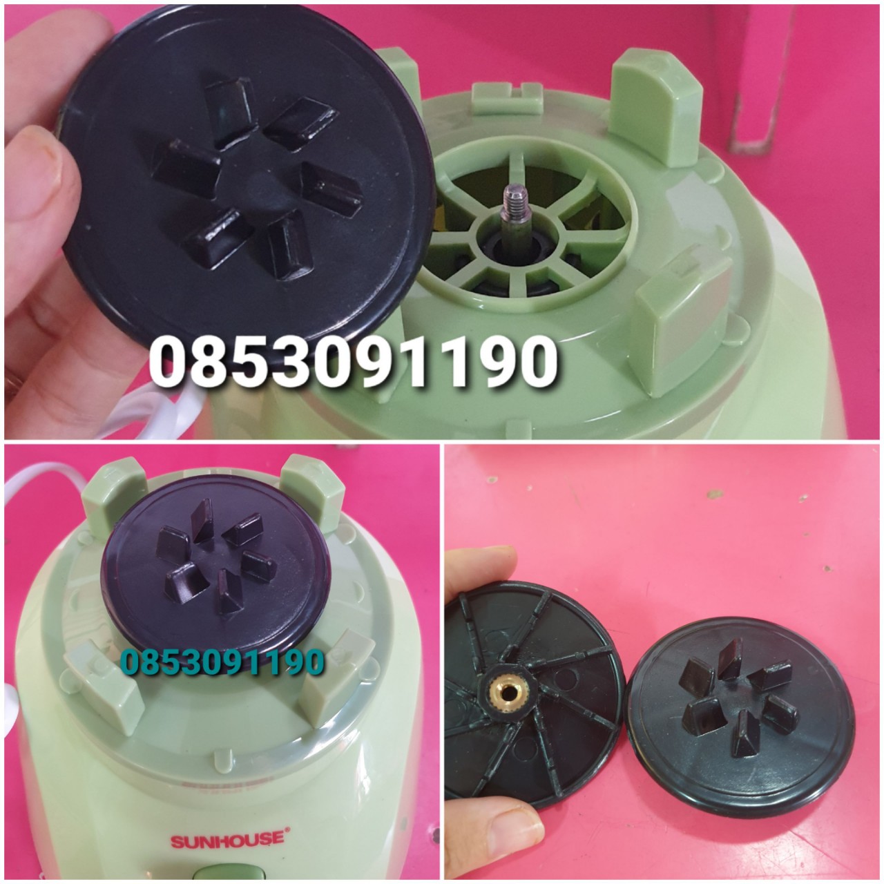 Nhông nhựa - Đế nhựa - Bánh răng máy xay sinh tố Sunhouse ren 5 li