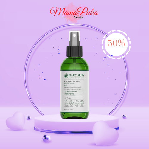 Xịt Giảm Mụn Lưng Caryophy Portulaca Body Mist giảm mụn, mờ thâm, sáng da toàn thân 150m - 𝗠𝗮𝗺𝗮𝗽𝘂𝗸𝗮