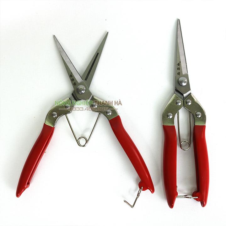 Kéo tỉa hoa lá lưỡi nhọn thép trắng SK5