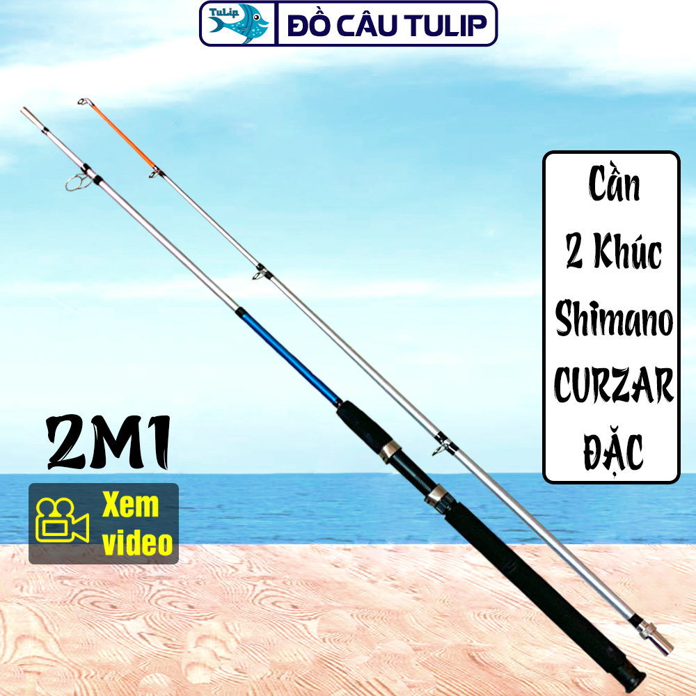 Cần Câu Máy - Cần Câu 2 Khúc Đặc SHIMANO CRUZAR - Sợi Thủy Tinh - Cần Được Nối Bằng Khớp Vặn Inox - Đủ Size : 2M1 - 2M4 - 2M7