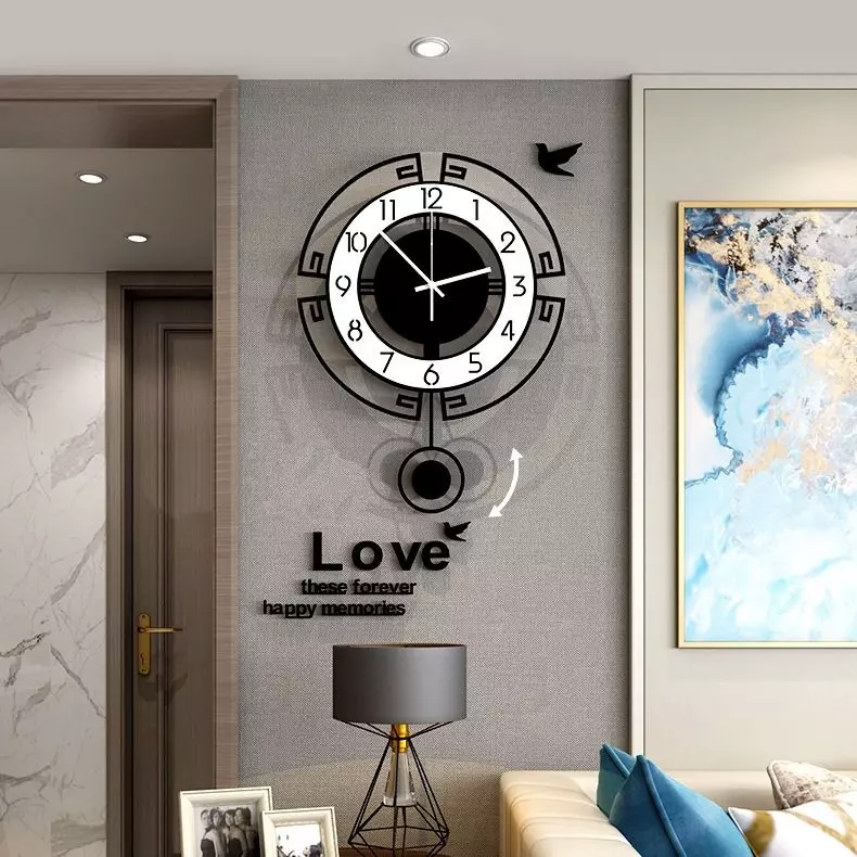 Đồng hồ treo tường quả lắc - phong cách cổ điển CL019 - Kích thước: 35x47 cm, 40x54 cm