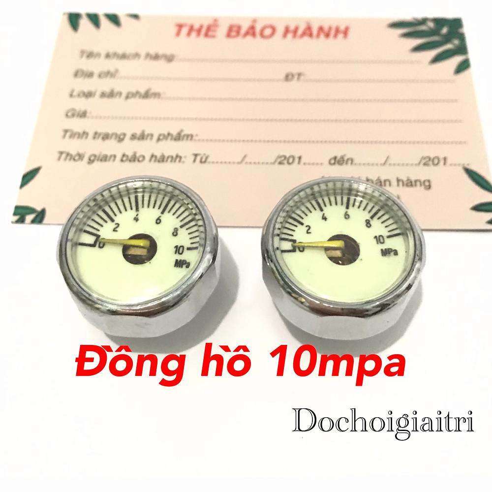 Đồng hồ đo áp suất khí ném 10mpa van cứu hỏa chân 8mm và 10mm