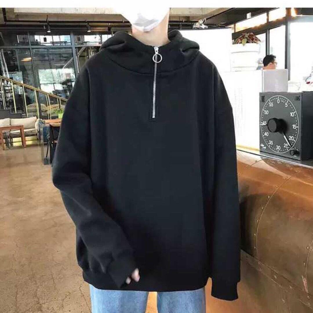 [HCM][ XẢ HÀNG 50%-90%-FREESHIP TOÀN QUỐC] ÁO HOODIE NỈ  CÓ NÓN VÀ KÉO KHÓA TRƯỚC NGỰC  FROM RỘNG ĐẸP THỜI TRANG THU ĐÔNG TP