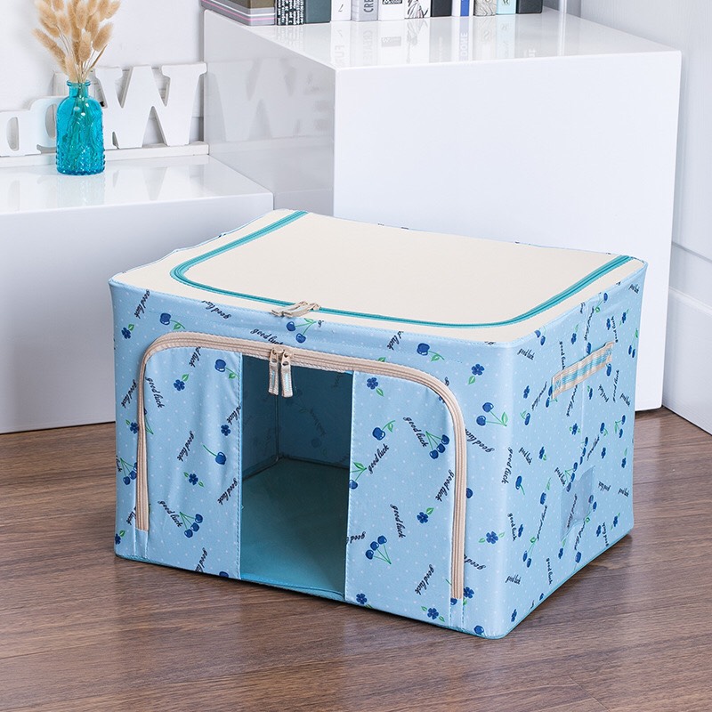 Hộp đựng chăn màn quần áo đa năng khung sắt - hộp đựng đồ living box