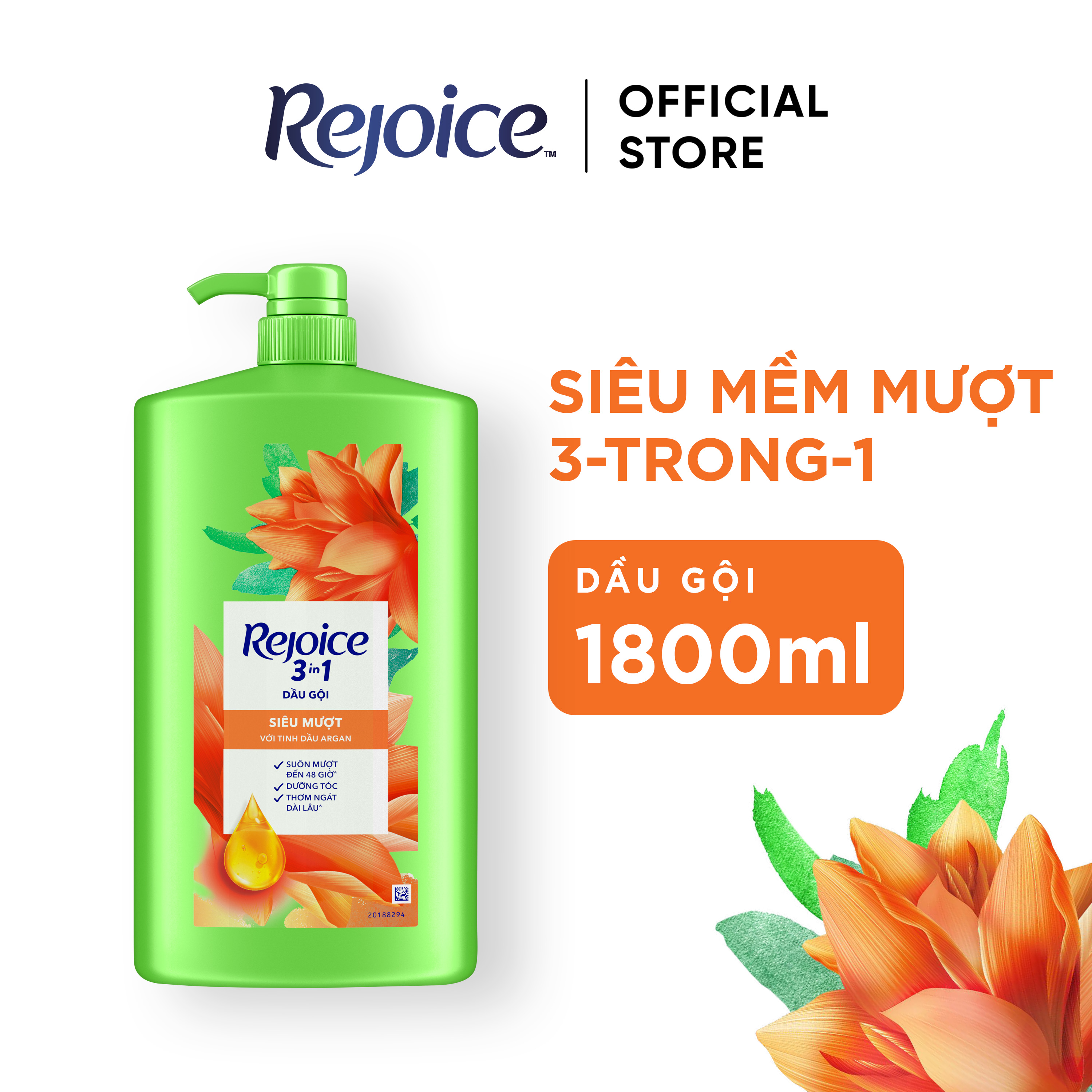 Rejoice Dầu Gội Siêu Mượt Chăm Sóc Tóc 1800ml