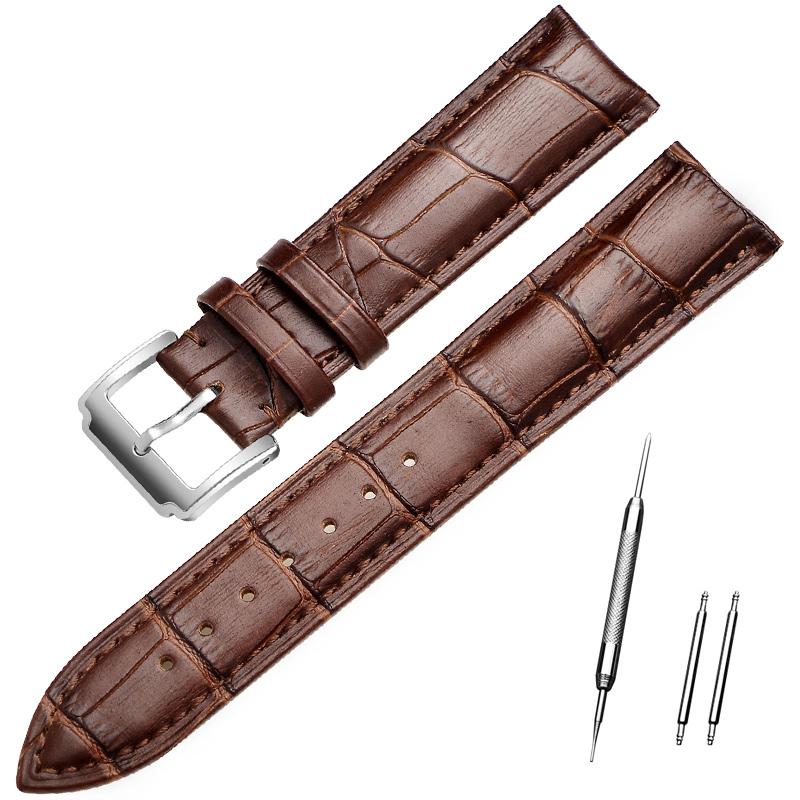 Dây da đồng hồ làm từ da bò thật Size 22mm