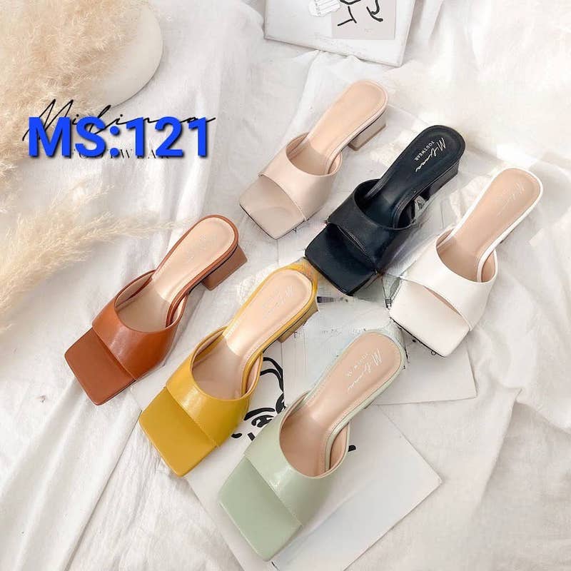 Dép cao gót quai ngang nữ 3 phân siêu đẹp - ms 121