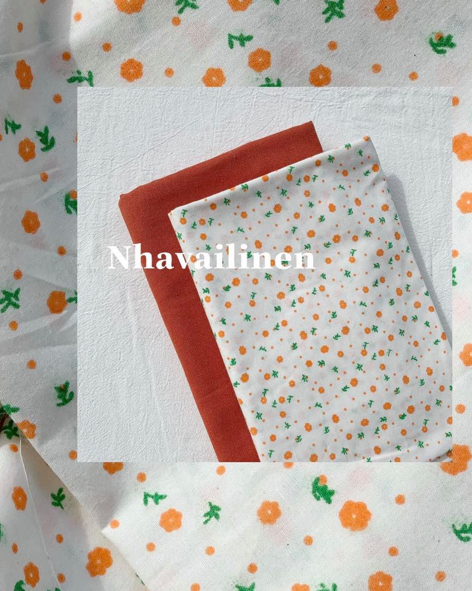 Vải cotton hoa cam