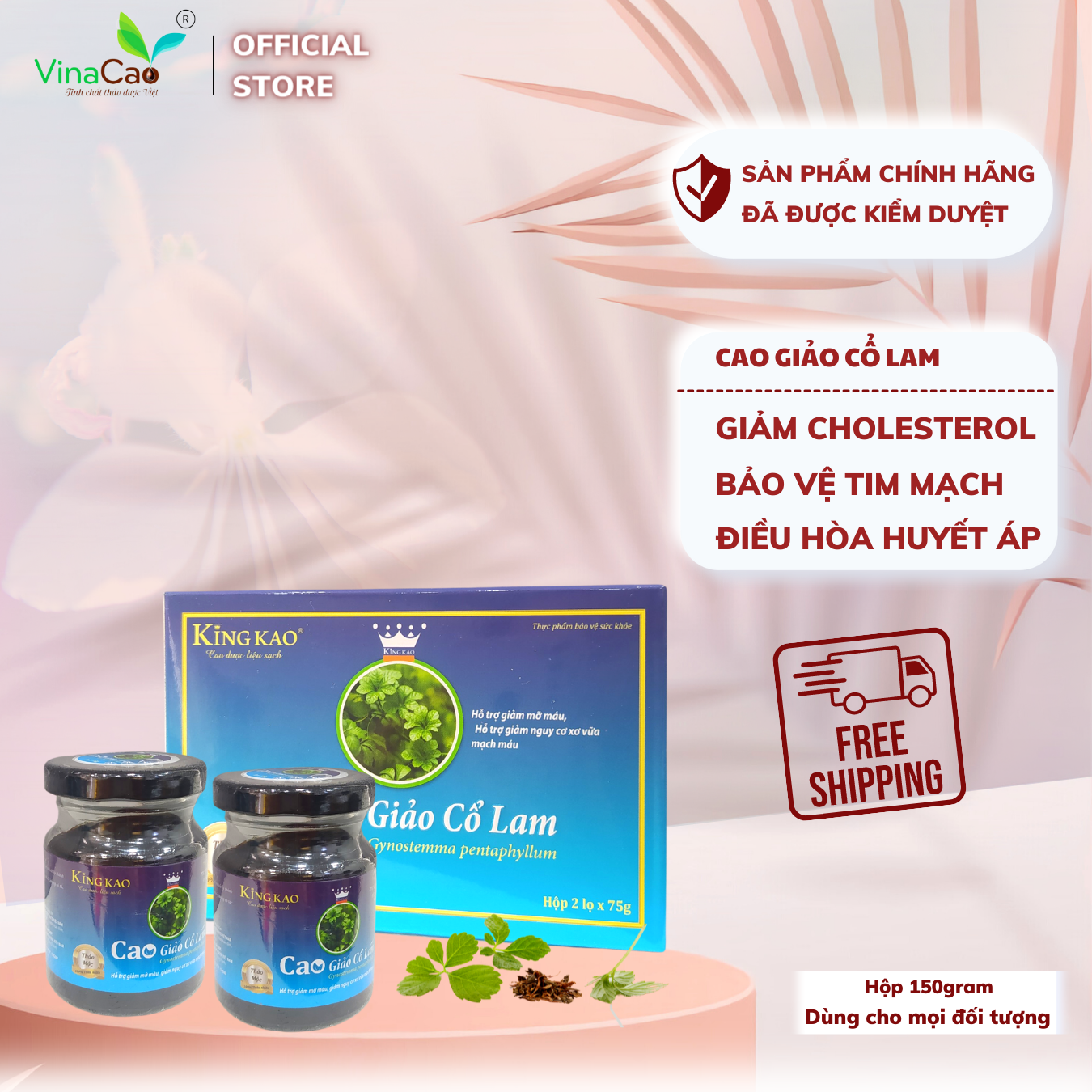 Cao Giảo cổ lam Sunite KingKao - 100% tinh chất giảo cổ lam giúp giảm cholesterol, tốt cho tim mạch _Vinacao_