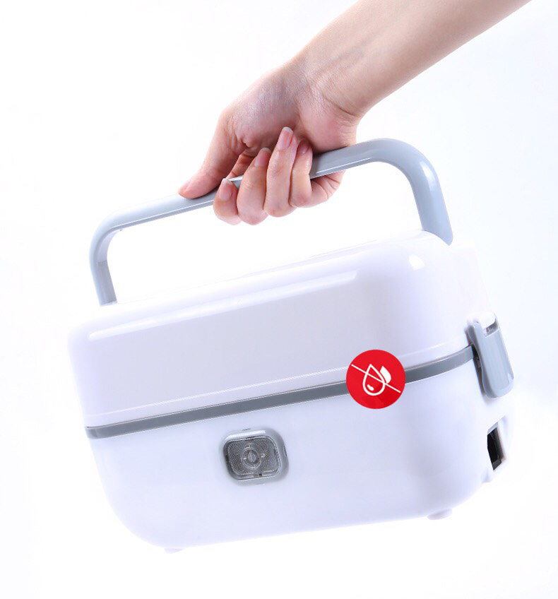 Hộp cơm hâm nóng điện xách tay Vmartcook - hộp cơm bằng thép không gỉ lót nóng hộp cơm trưa