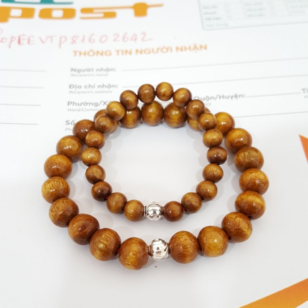 Vòng dâu tằm 1 bi bạc