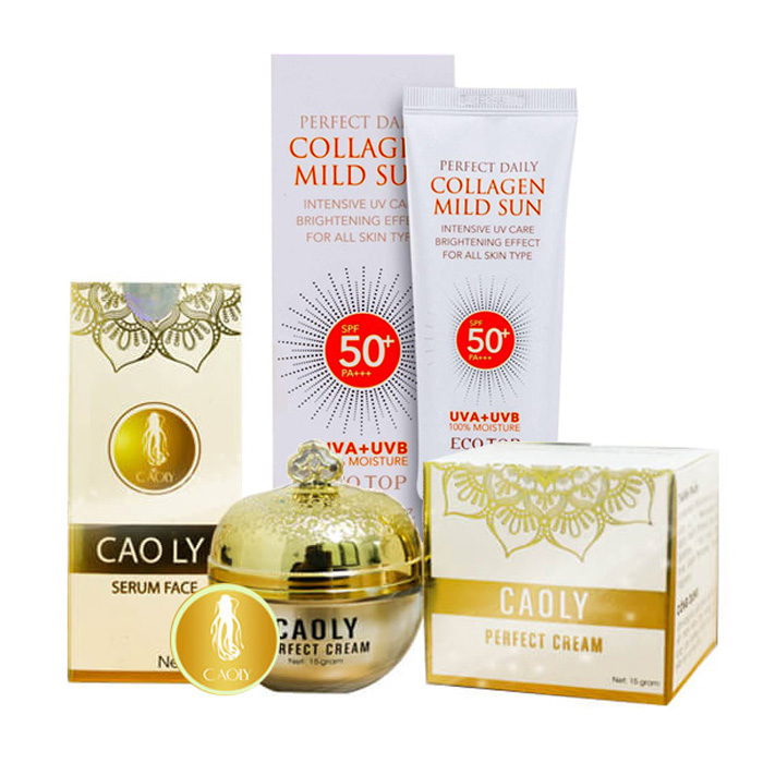combo BỘ MỜ NÁM CAO LY(chống nắng,kem bôi,serum)