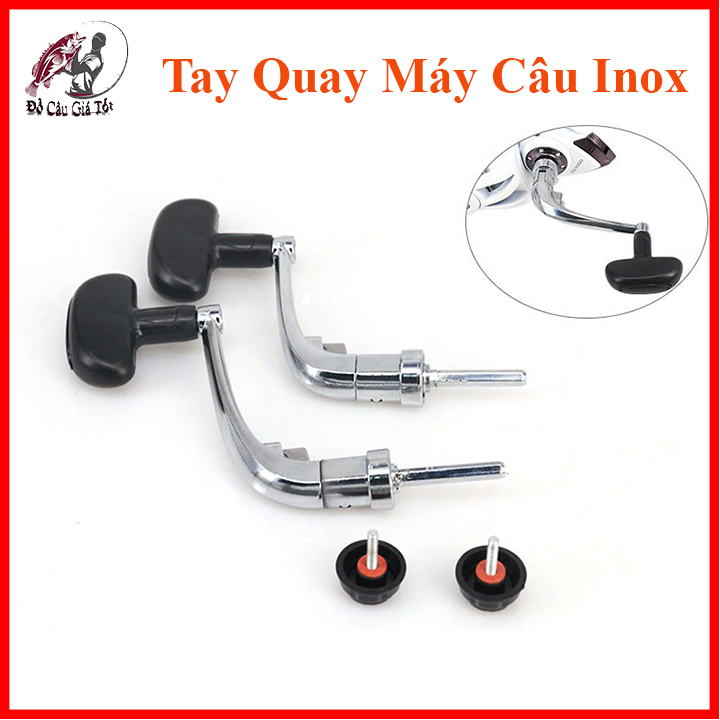 Tay quay máy câu inox Tay quay yumoshi shimano Đủ size 2000-7000