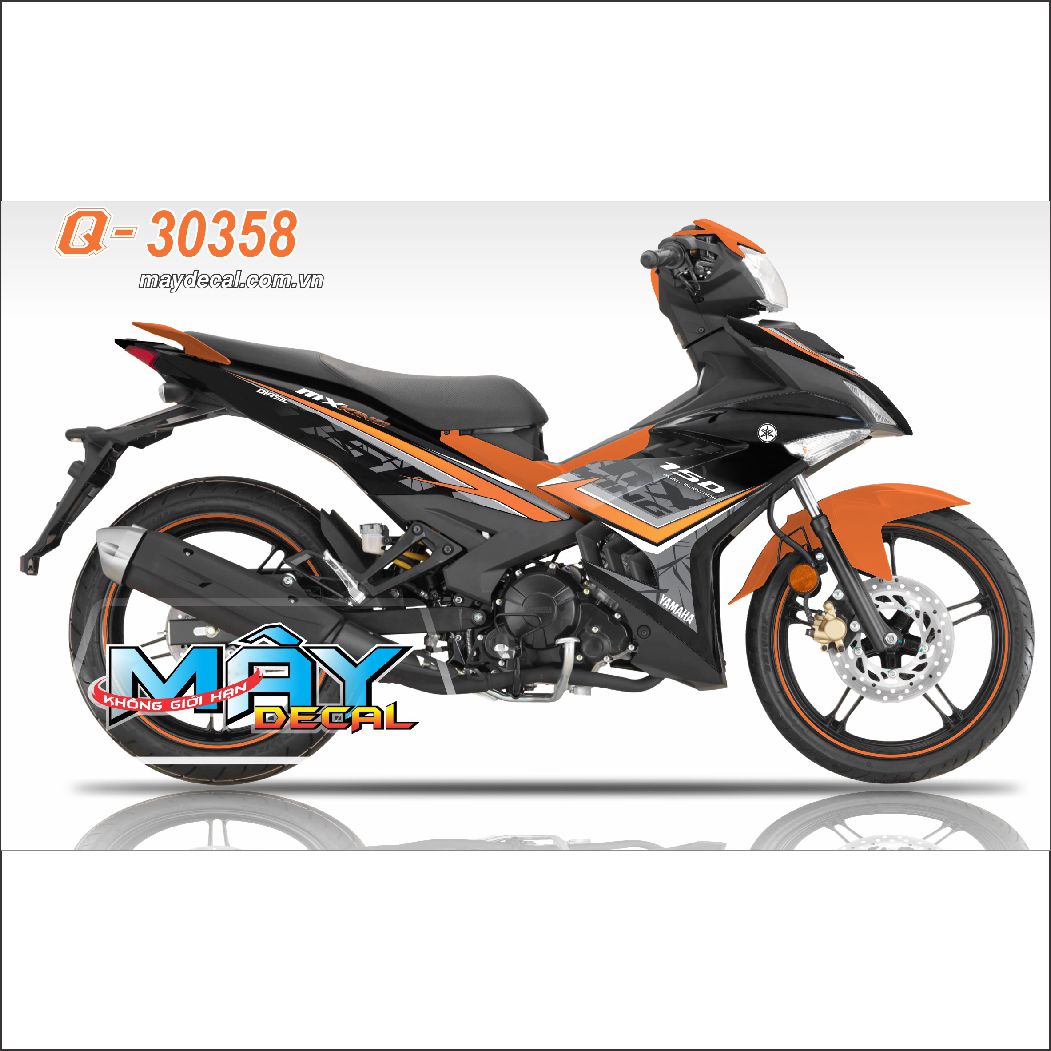 Tem rời Exciter 150 cam đen