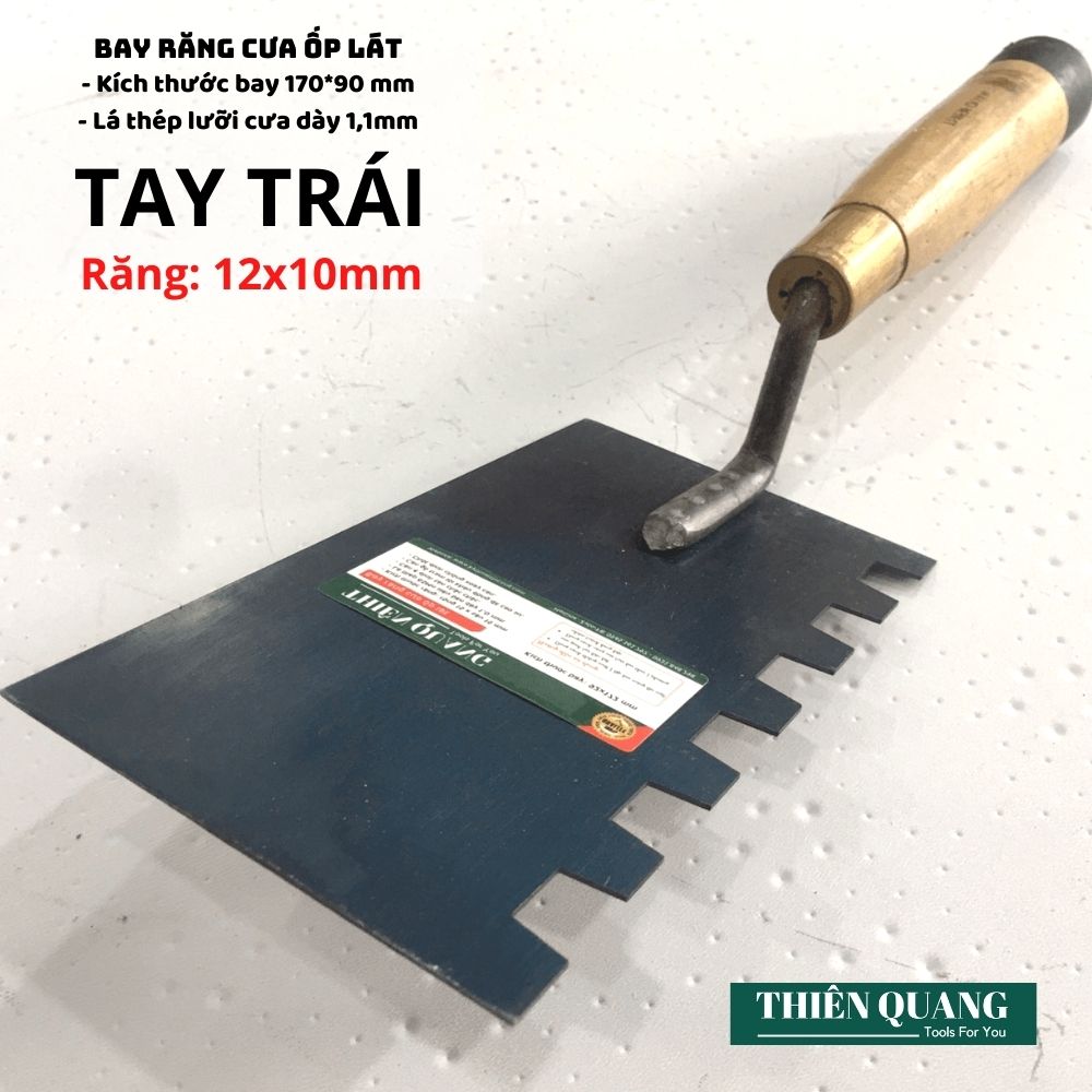 BAY RĂNG CƯA ỐP LÁT - TAY TRÁI- 170x90mm Răng lớn 12x10mm