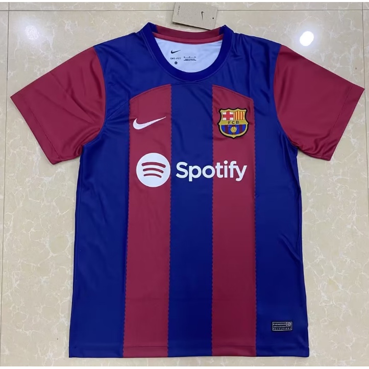 Người hâm mộ * 2324 New Barcelona nhà chất lượng cao bóng đá giản dị áo sơ mi S-2XL