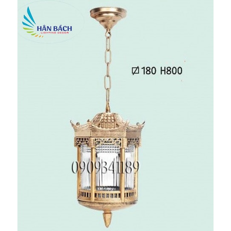 Đèn thả ban công ngoài trời - kèm bóng