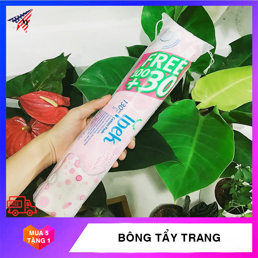 [HCM]Bông tẩy trang IPEK 150 miếng-làm sạch da không gây kích ứng thấm hút nhanh chóng