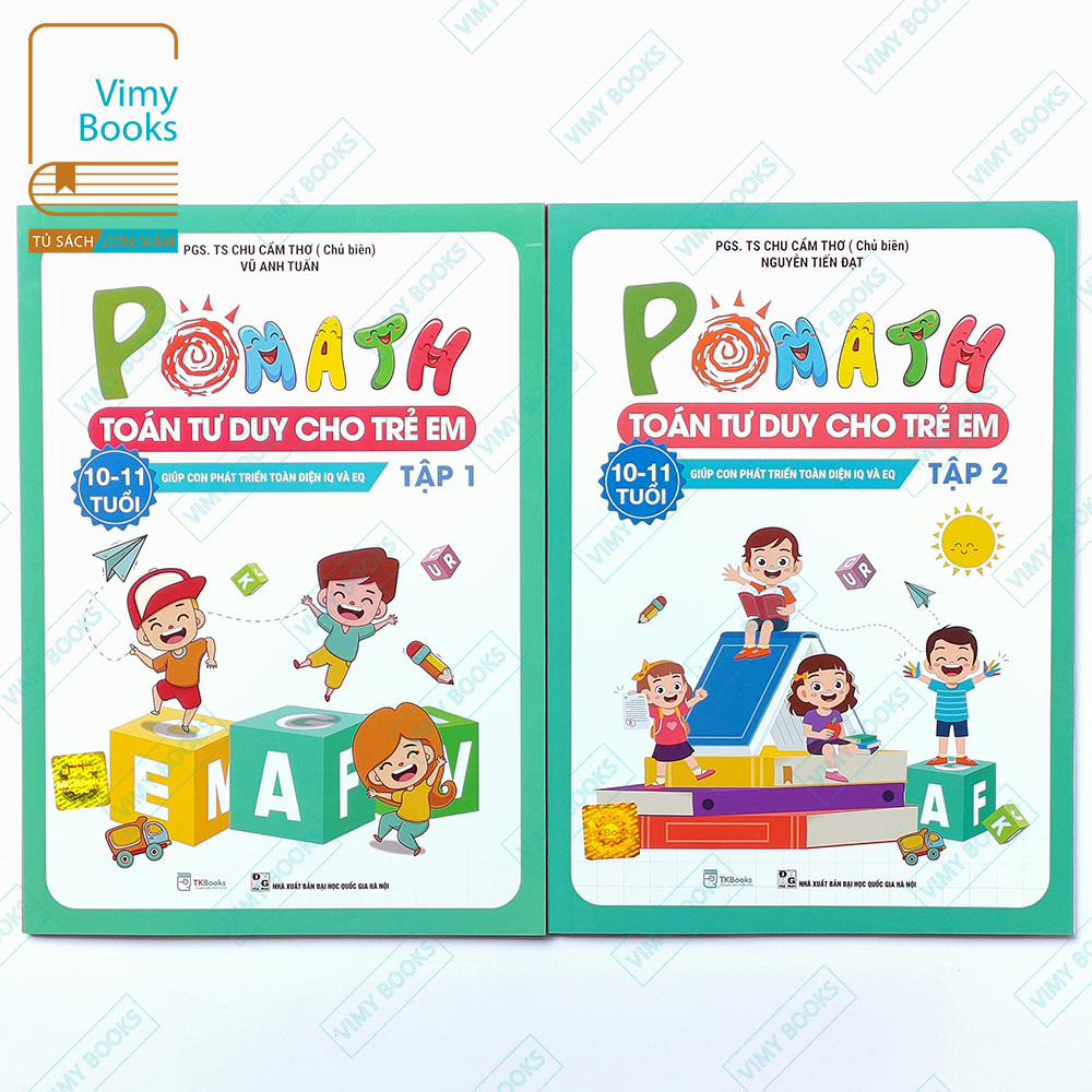 Sách - combo toán tư duy pomath cho trẻ 10 - 11 tuổi