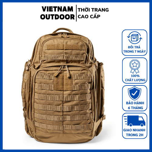 Balo nam du lịch, phượt, leo núi, chiến thuật 5.11 tactical rush 72 hàng xịn