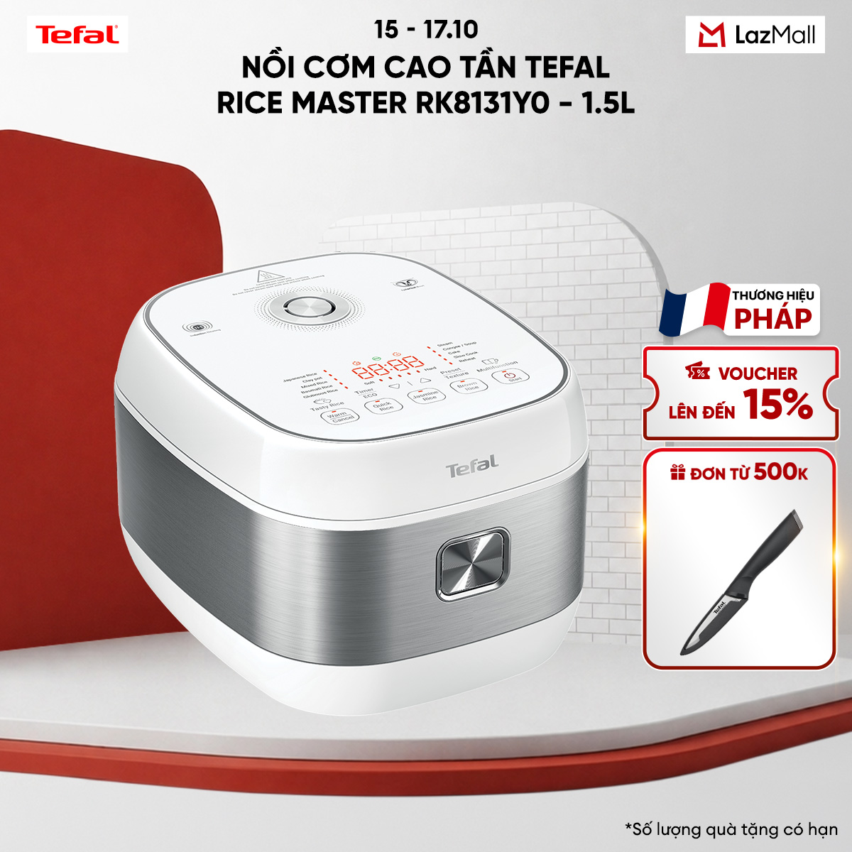 Tefal Rice Master Rk8131Y0 High Frequency Rice Cooker - 1.5L