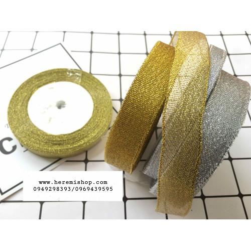 Ruy băng kim tuyến bản 2cm cuộn 22m - 2cm