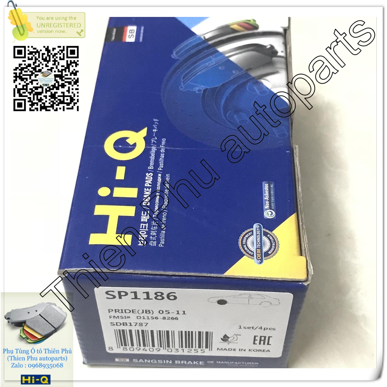 Má phanh chính hãng hi-q cho verna trước + accent + rio + i20 - bố thắng trước.oem brake pad : 581011ga0000 - 581011ge00 - 581011ja10