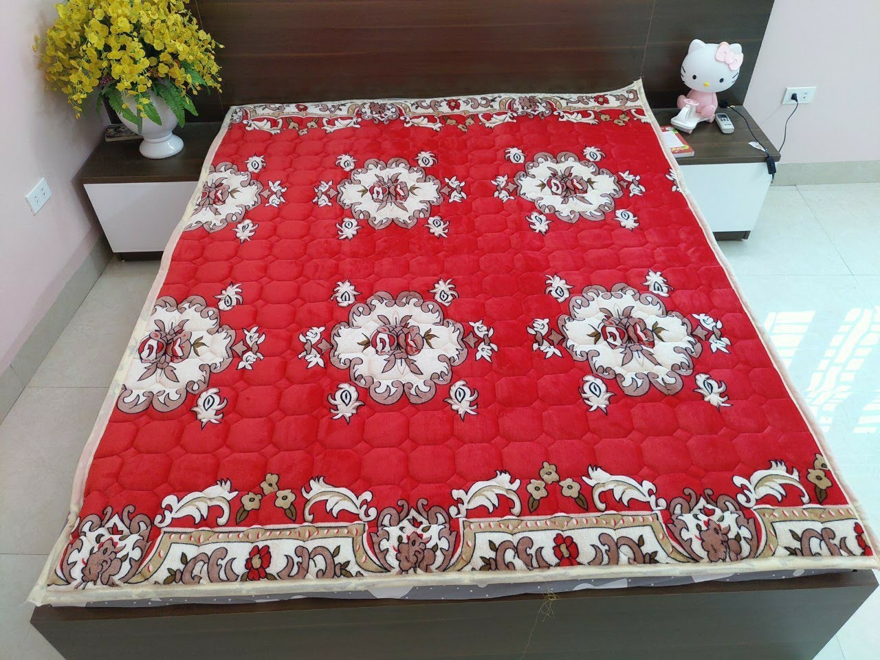 Thảm bông, thảm nhung trải giường đa năng, thảm trải giường lông cừu cao cấp, siêu ấm