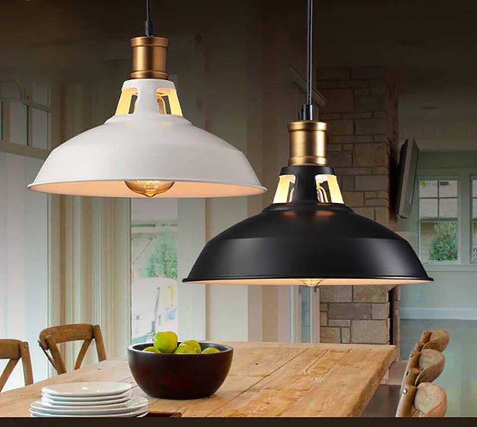 Đèn thả chao tròn hở cổ đui đồng phi 280 Đèn  thả bàn ăn sang trọng