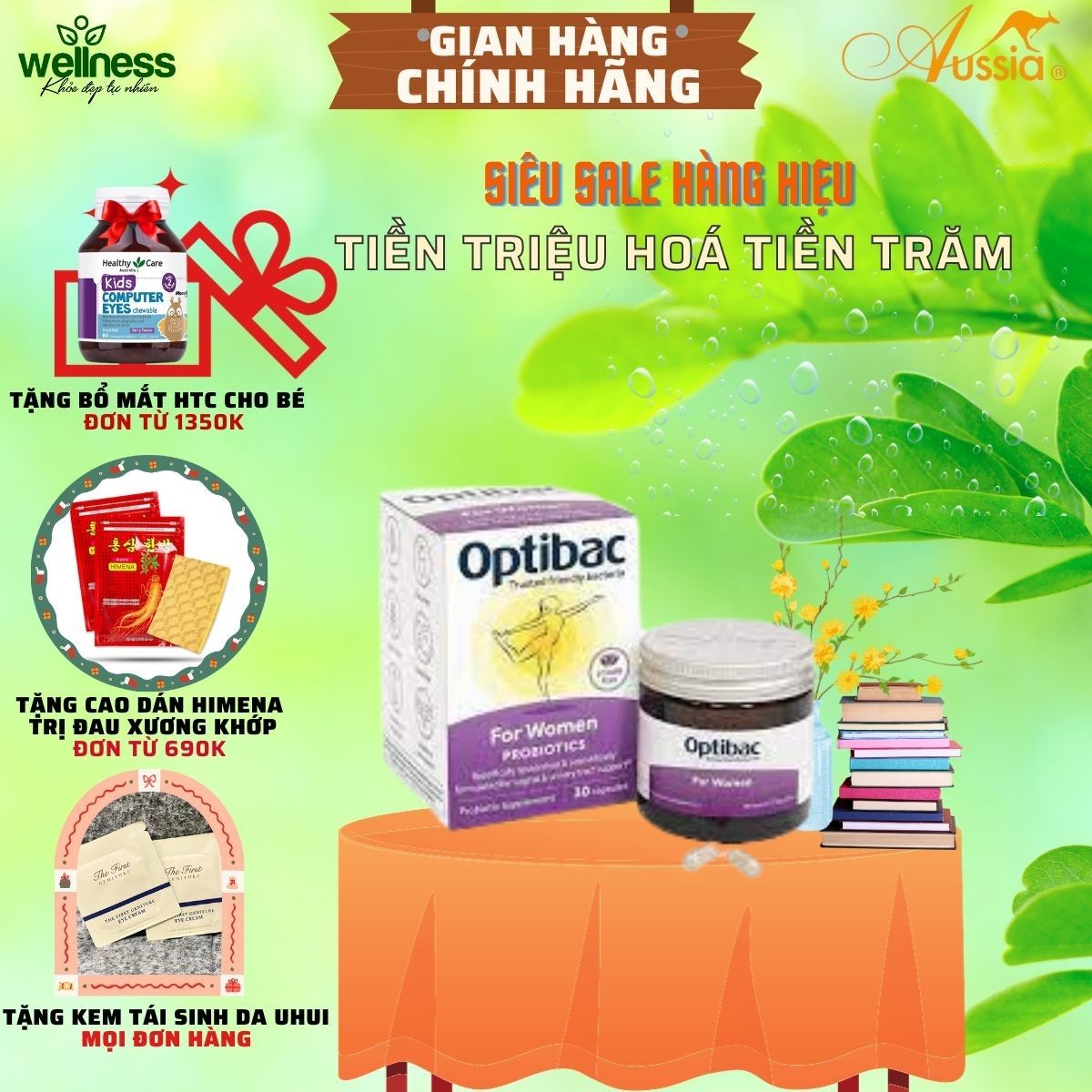 Optibac tím -Men vi sinh dành cho phụ nữ Optibac Probiotics For Women, ngăn ngừa viêm phụ khoa, nhiễm trùng đường tiết niệu