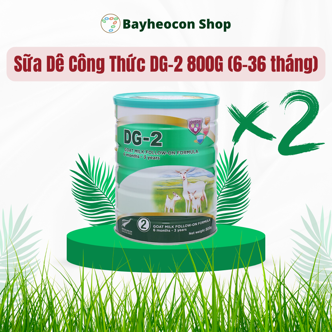 Combo 02 lon sữa dê công thức dg-2 goat milk follow-on formula 800g