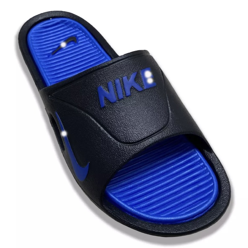 [HCM]Dép Nam Đúc Quai Ngang ( Hình Thật ) - Đế Đen Logo Xanh Dương - Dép Nam Quai Ngang - NI 20201009 006