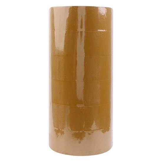 Lốc 6 cuộn băng keo trong / đục 100 yard, rộng 5 cm, nặng 1.000 gram