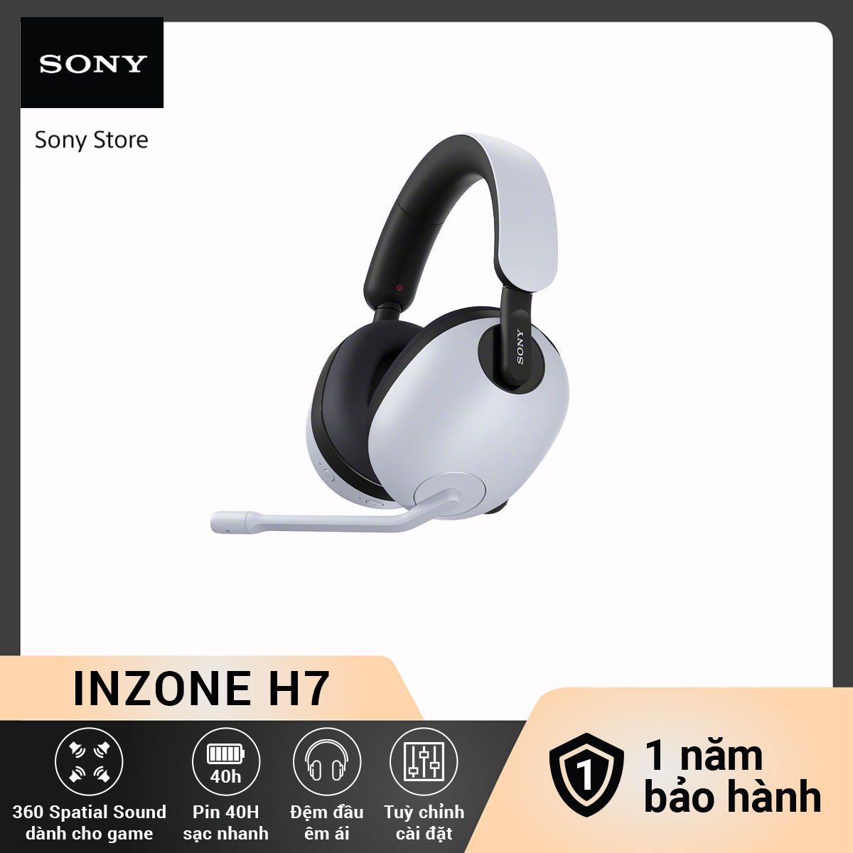 Tai nghe chơi game sony không dây inzone h7