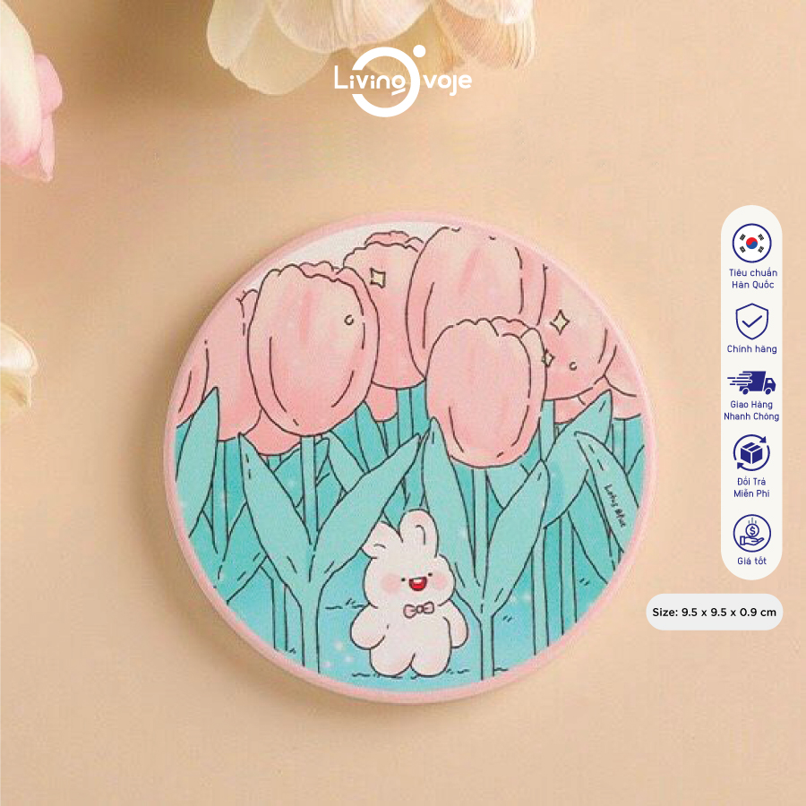 Miếng lót ly cốc bằng đá thấm hút nước - Nhiều kích thước