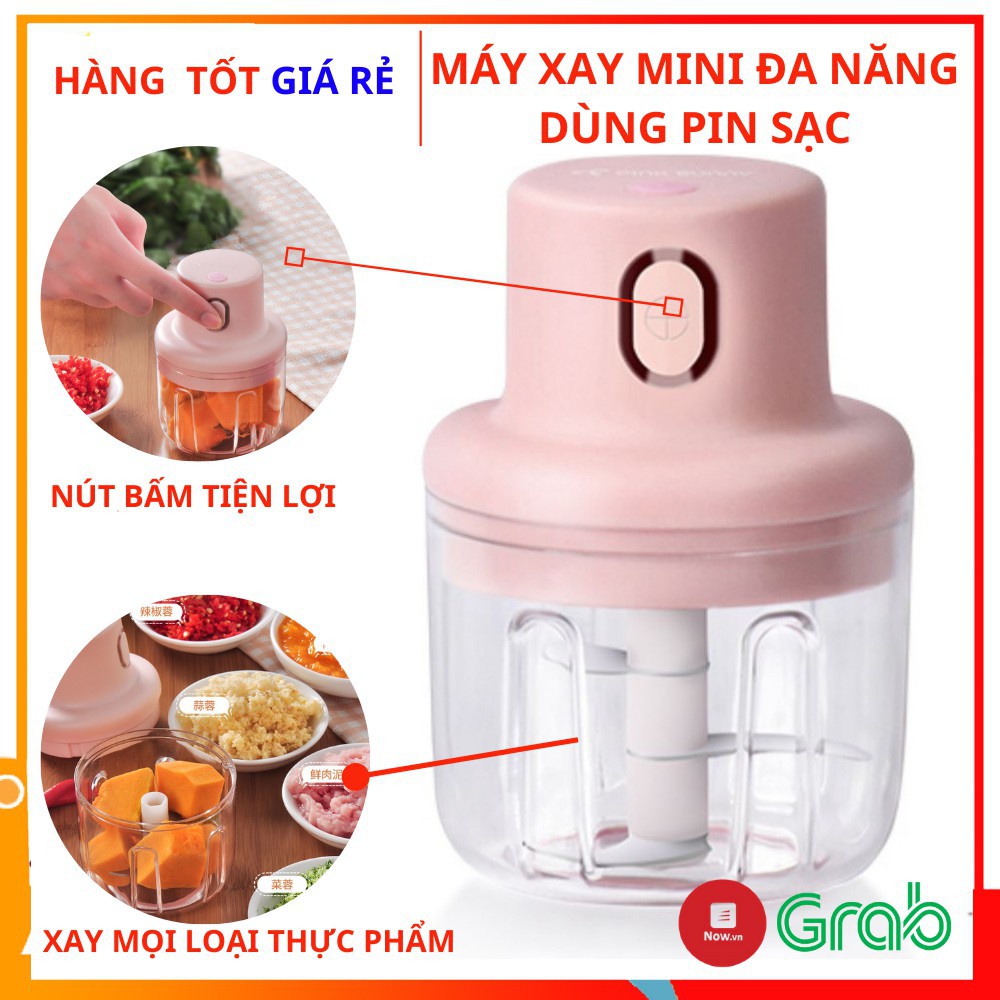 Máy xay mini sạc pin đa năng - máy xay tỏi ớt cầm tay