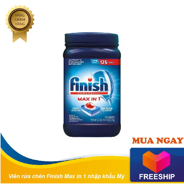 Viên rửa chén Finish Max in 1 nhập khẩu Mỹ